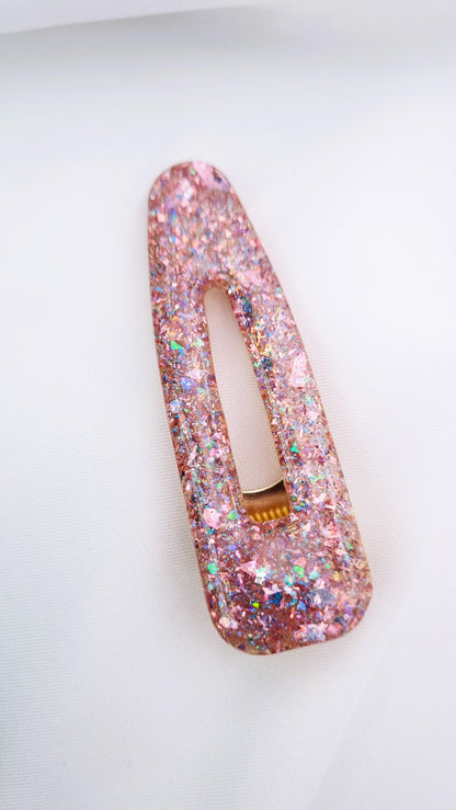 Barrette cheveux à paillettes colorée