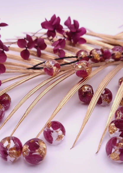 Perles Hello Flowers - Burgundy